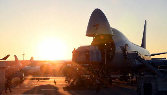 아시아나항공 새해 첫 화물기 OZ987편. <아시아나항공 제공>